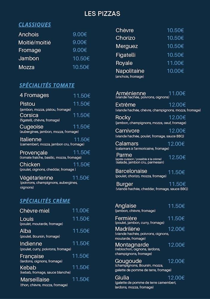 Pizzeria & Snack L'Olympien Cuges Les Pins - Menu Image 1