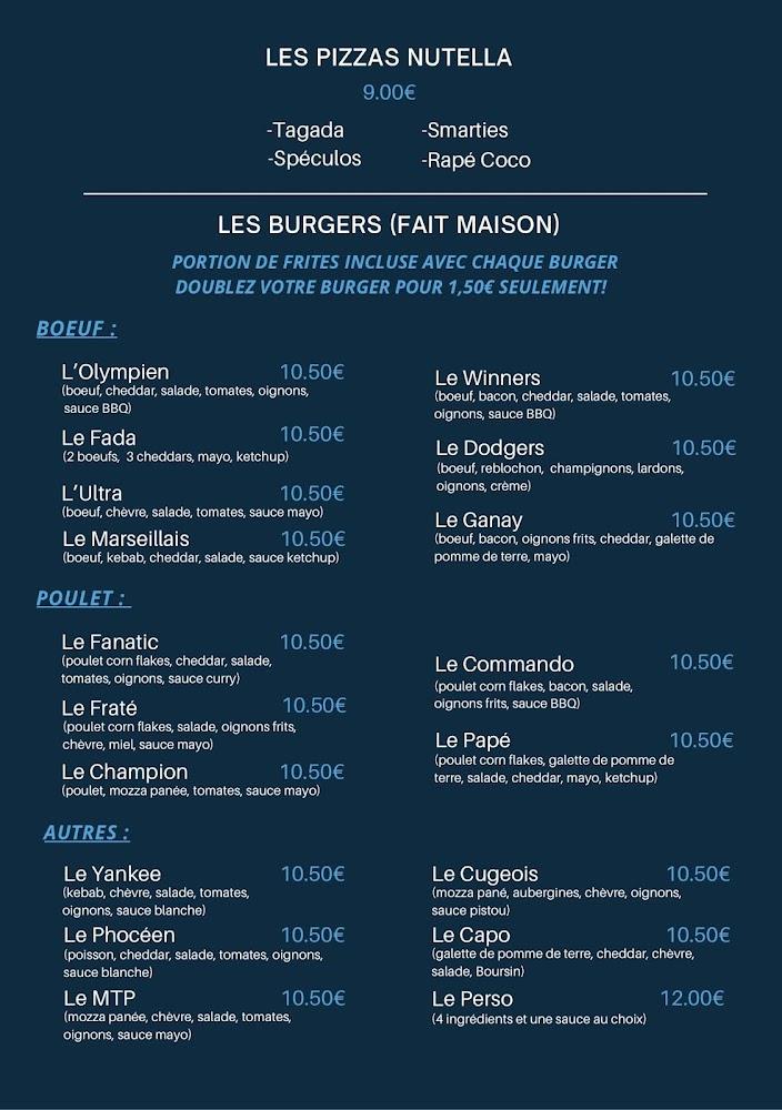Pizzeria & Snack L'Olympien Cuges Les Pins - Menu Image 3